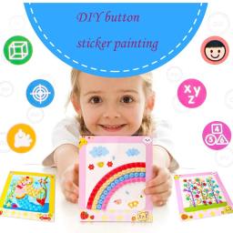 Mosaic Sticker Art Kits para Educação Pré-Escolar, Brinquedos de desenho de botão, Brinquedos de pintura artesanal para crianças - Image 2