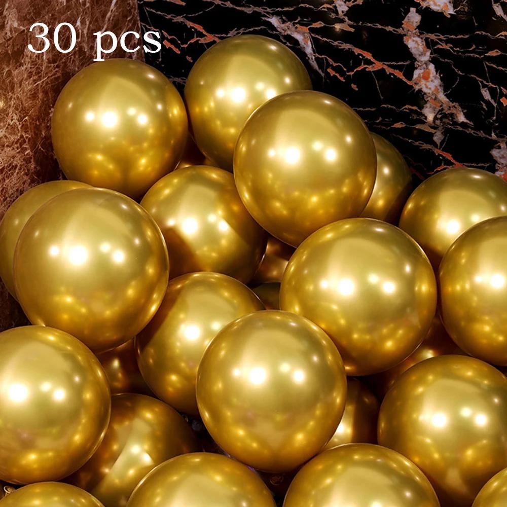 Confetti Metal Balões De Látex, Prata e Dourado, Decorações De Casamento, Baby Shower, Festa De Aniversário, 30 PCs, 40PCs, 10in - Image 1