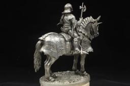 Estanho medieval de metal, gótico, armadura completa, cavaleiro estático, requintado, 90mm, estatueta em miniatura, coleção de modelo escala 1:18 - Image 2