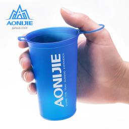 Garrafa de silicone dobrável para água aonijie e885, chaleira esportiva para ciclismo, viagem, material macio 250- 600ml - Image 4