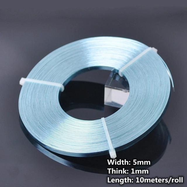 Fio de Alumínio Macio para Jóias e Artesanato DIY - 10m, 5x1mm, Disponível em 12 Cores