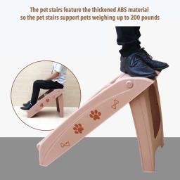 Escada dobrável para animais de estimação, andares antiderrapantes de 4 andares, animais de estimação, para cães e gatos, escada para escalar, inclinação de cachorro - Image 4