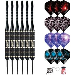 Cyeelife-conjunto de dardos de ponta de aço, 22g, profissional, com estojo de presente, 12 voos + apontador + ferramenta multifuncional, 6 pacotes - Image 3