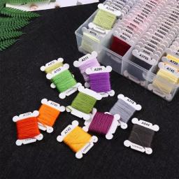 80 fio de bordado de cor diy algodão multi-cor fio de bordado para costura conjunto de linha de bordado com caixa de organizador threads - Image 4