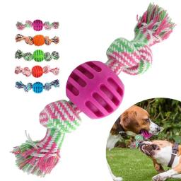 Kapmore-corda inteligente para cachorros, 1 peça, brinquedo interativo, resistente à mordida, para animais de estimação, nó, brinquedo para morder, filhote, dentição, suprimentos para cães - Image 2