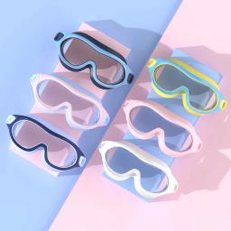 Óculos de natação para crianças e meninas, armação grande, antiembaçante, máscara de piscina para crianças, óculos de mergulho de silicone - Image 6