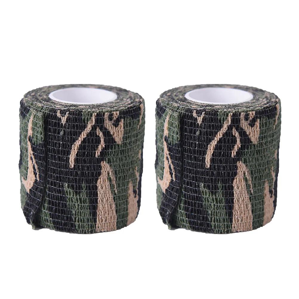 Auto-adesivo militar médica bandagem rolo, envoltório de camuflagem, arma decoração, fita elástica, 4,5 m, 2 pcs - Image 1