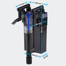 6w wall-mounted aquário filtro de aquário de volta pendurado cachoeira paisagem aumenta filtro de carvão hbl 801 802 803 - Image 6