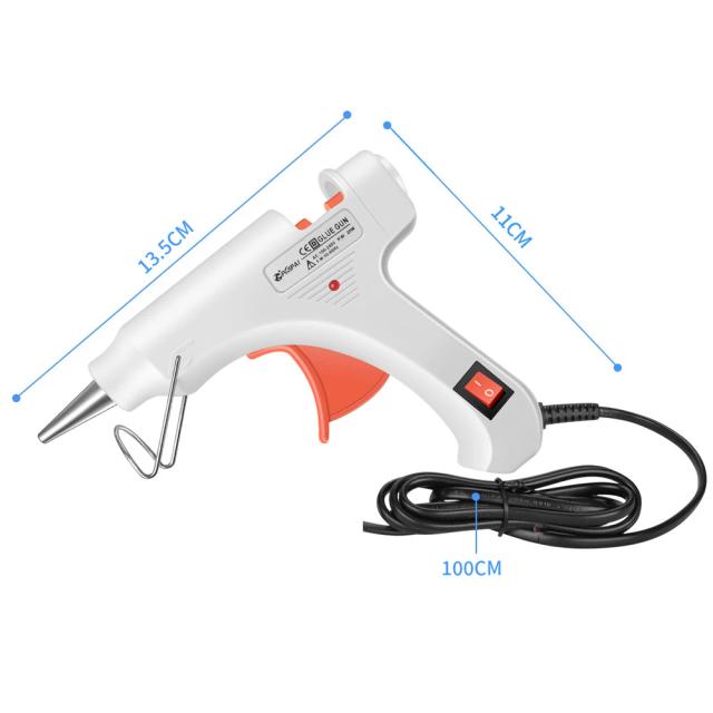 Pistola de Cola Quente Elétrica 20W com Varas de 7x100mm - Ideal para Projetos DIY e Reparos em Casa