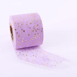 Rolos de tule com estrelas e bronze, 6cm, feito à mão, para crianças, acessórios de ornamento de cabelo, material de joalheria - Image 5