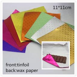 Folha de alumínio Wrappers para DIY, Chocolate e Candy Package Paper, Tin-Wax, Composite Lolly, Square, 8 cores, 11x11cm, 100pcs, Lot - Image 1