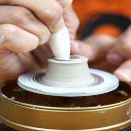 Mini roda de cerâmica elétrica máquina cerâmica profissional 1500rpm trabalho argila arte artesanato diy ferramenta argila com bandeja presente das crianças - Image 4