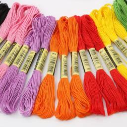 Novelo de algodão para costura, peças de fios multicoloridos, para costura, lavagem de bordado, kit de costura, faça você mesmo - Image 6