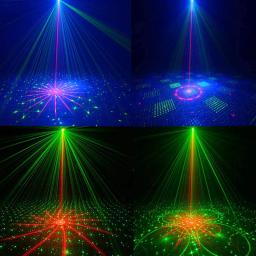 Luzes de discoteca rgb led, feixe de laser para palco, luzes ativadas por som de dj, com efeito de flash estroboscópico, lâmpada projetora de energia usb - Image 4