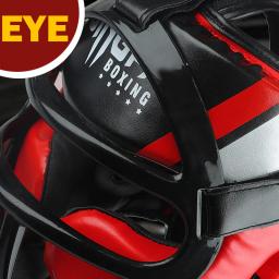 Capacete de boxe muay thai, protetor de cabeça com máscara, equipamento para treino de artes marciais, mma, muay thai, protetor de cabeça, novo - Image 5