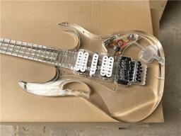 Alta qualidade acrílico cristal plexiglass transparente polietileno duplo balanço guitarra elétrica, livre de frete - Image 2