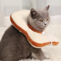 Colar elizabetano ajustável pet chapelaria brinde colar de pão pet anti-lambendo anel esterilização anti-risco - Image 2