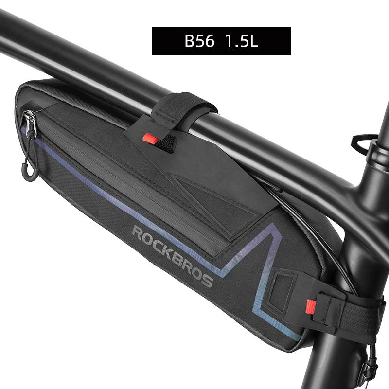 ROCKBROS Sacos À Prova D' Água Da Bicicleta, Ciclismo Tubo Superior, Saco Frontal, BTT, Estrada, Triângulo Pannier, Acessórios - Image 1