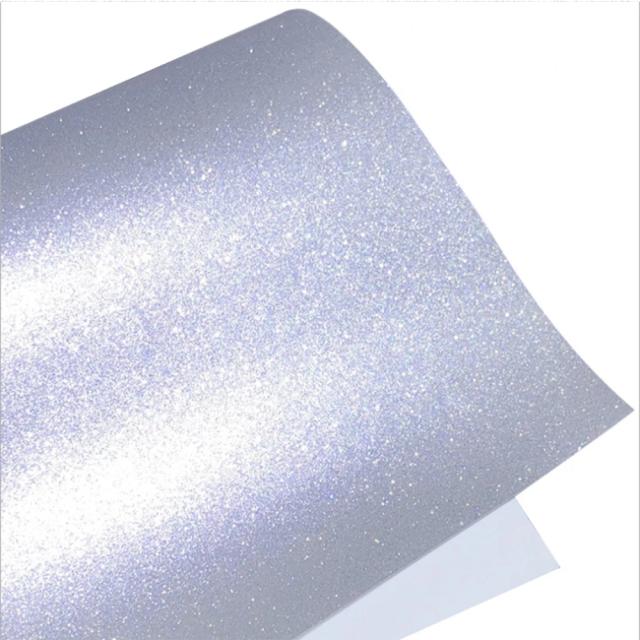 Folhas de Vinil Autoadesivo Gliterizado para Decoração de Festa, Adesivos e Decalques de Carro - 30x15cm com Fita de Transferência