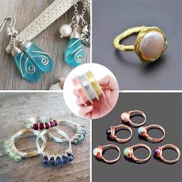 0.2-1mm fio de cobre fio de metal fio de jóias diy ouro/prata/rosa ouro artesanato fio para fazer jóias pérolas grânulo brinco ofício - Image 6