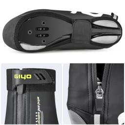 Giyo capa de sapato para ciclismo, à prova d'água, capa para sapatos de bicicleta, reflexiva, à prova de vento, mtb, estrada, inverno, lã, quente, protetor de bloqueio - Image 2