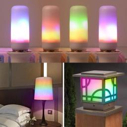 Lâmpada led cintilação de chama, efeito de queima simulada de fogo e27e26, decorações de festa de natal, luz cintilante ao ar livre - Image 2