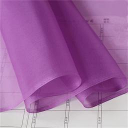 Tecido de seda monocromático puro, 100% seda amoreira, organza, costura DIY pelo metro, largura 44 polegadas, espessura 5mm - Image 3