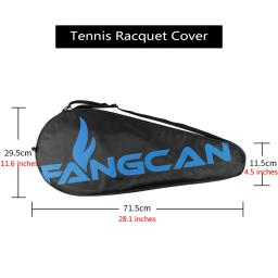 Fangcan bolsa para raquete de tênis, sacola esportiva, à prova d'água, oxford, de ombro, cor preta - Image 3