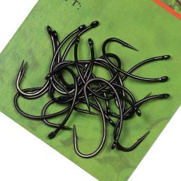 Icerio agulha de gancho, 30 peças, preto fosco, gancho para cabeça de carpa, afiada, curva, ganchos para pesca de carpa - Image 6