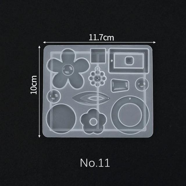 Molde de Silicone para Brincos e Pingentes em Resina UV - Ferramenta DIY para Jóias Artesanais