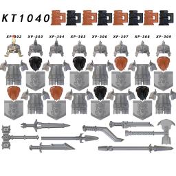 Armas de brinquedo para crianças kt1040, venda única de cavaleiros medieval anim, capacete de ferro, armadura, acessórios, bloco de construção - Image 1