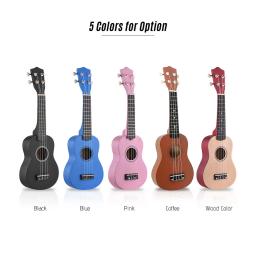 Kit de ukulele havaiano, 21 polegadas, cor mogno, mini, soprano, gecko uke, 4 cordas, com kit de instrumento musical - Image 2