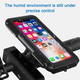 Suporte do telefone da bicicleta à prova dwaterproof água tela sensível ao toque universal motocicleta guiador montar saco caso scooter celular suporte - Image 1