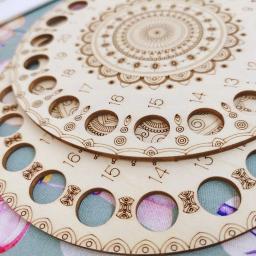 Organizador de bordado diy de madeira e mandala, suporte para linha de ponto cruz, armazenamento de agulhas artesanais, acessórios para costura, artesanato, 1 peça - Image 6