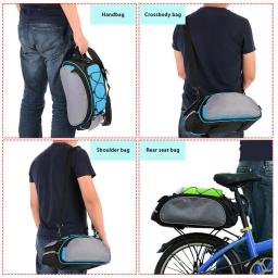 13l bicicleta saco traseiro ciclismo rack de assento armazenamento tronco bolsa pannier viagem equitação mountain road bicicleta sacos grande capacidade - Image 2