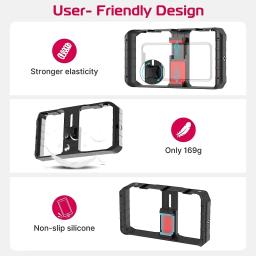 Ulanzi Smartphone Filmmaking Case, Small U Rig Hand Grip, Estabilizador de Vídeo Telefone com Montagem Fria para iPhone 13, 14, 15, Android - Image 4