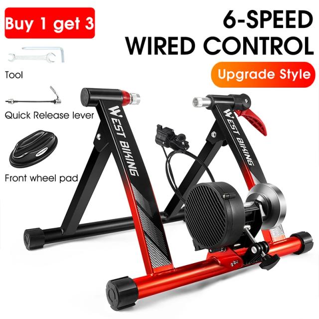 Suporte Magnético para Bicicleta Interior West Biking com Roda de Redução de Ruído para 24-28 Polegadas