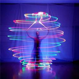 1pc magia led poi jogado bolas para profissional nível de dança do ventre adereços mão eua rsp - Image 3