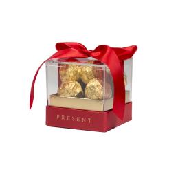 Caixa de presente em acrílico transparente com fita, caixas de chocolate para doces, presentes e embalagens de presente, caixa de embrulho de presente - Image 4
