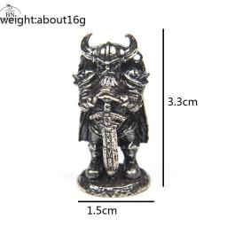 Branco Cobre Viking Espadachim Figurinhas, Miniaturas, Metal Brass Solider Model, Desktop Ornamento, Artesanato Decoração, Acessórios Brinquedo - Image 6
