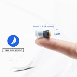 Mini aparelhos auditivos intra-auriculares, invisível, pequeno discreto, amplificador de som, colocado no canal para surdos e idosos - Image 2