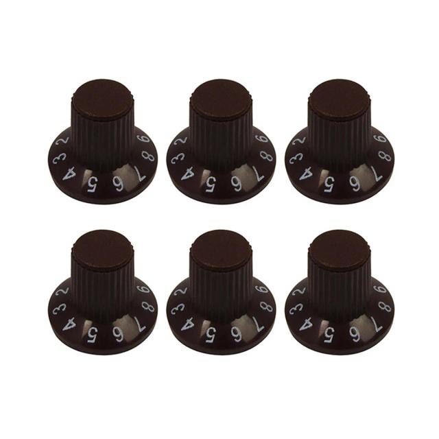 Amplificador Ohello Preto e Prata com Controle de Tom e Volume - Compatível com Fender e 6mm Eixo Pots - Conjunto com 6 Peças