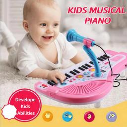37 teclas crianças piano musical teclado de piano eletrônico brinquedo instrumento musical com microfone para meninos meninas mais de 3 anos de idade - Image 6