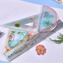 Silicone Transferidor Régua De Ângulo Direito, Molde De Resina Epóxi, Artesanato DIY, Ferramentas De Fazer Jóias, Moldes De Fundição, Molde Triângulo - Image 2