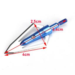 12pcs aço inoxidável cabeça da seta 2 lâminas broadheads dicas de ponta de flecha de caça de grãos 100 para arco e flecha composto - Image 2