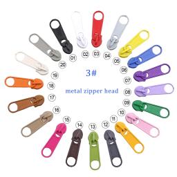 Controle deslizantes com zíper 3 #, cabeça de zíper de metal com 10/30/100 peças para bolsas de roupas, acessórios para costura de alfaiate - Image 4