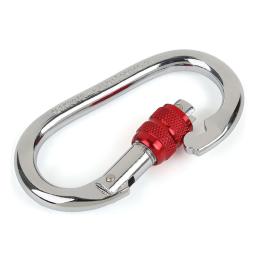 25kn escalada mosquetão parafuso travamento porta mosquetão resistente o-forma aço rede fivela escalada caminhadas acessórios - Image 5