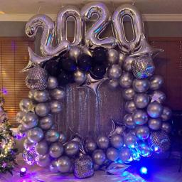 Balões preto e prata Garland Arch Set, 4D Disco, Balão de alumínio, apto para Festival de Música, Aniversário, Festa de Casamento, 139pcs - Image 3