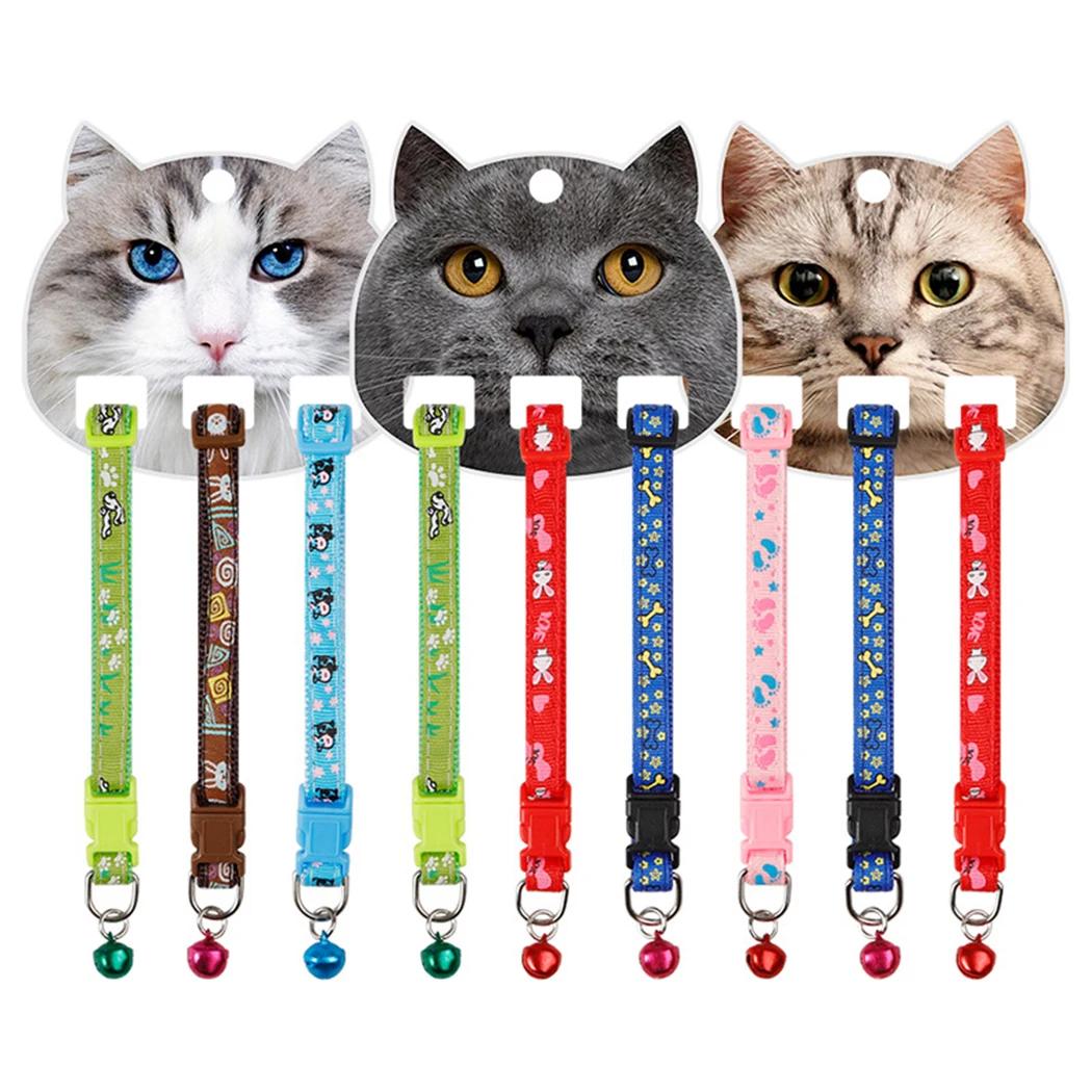 Coleiras ajustáveis 1.0 de nylon com sinos, para animais de estimação, 3 peças, charmoso, colar para cães pequenos, gatos, suprimentos para animais de estimação - Image 1