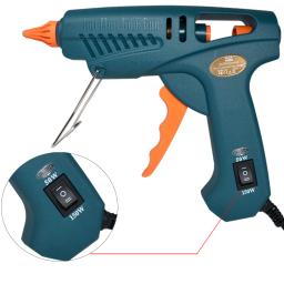 Conjunto de pistola de cola ajustável de temperatura ajustável para uso doméstico profissional 50 w/150 w cola à prova de vazamento design de bico de cobre puro - Image 2